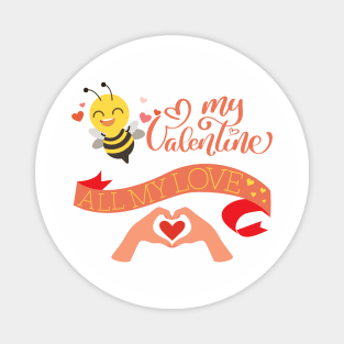 Bee My Valentine Magnet